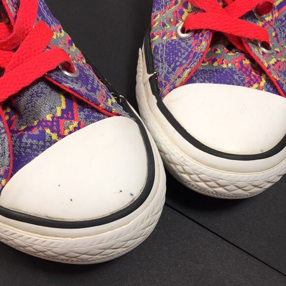 Converse Chuck Taylor All Star High Hi-Top Sneakers Purple Reptile Junior Size 1 - Picture 12 of 13